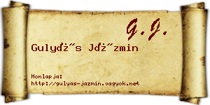 Gulyás Jázmin névjegykártya