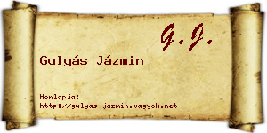 Gulyás Jázmin névjegykártya