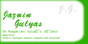 jazmin gulyas business card